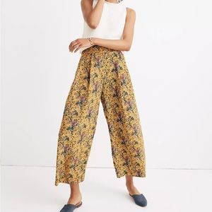 Madewell x Karen Walker Silk Floral Pattern Pants